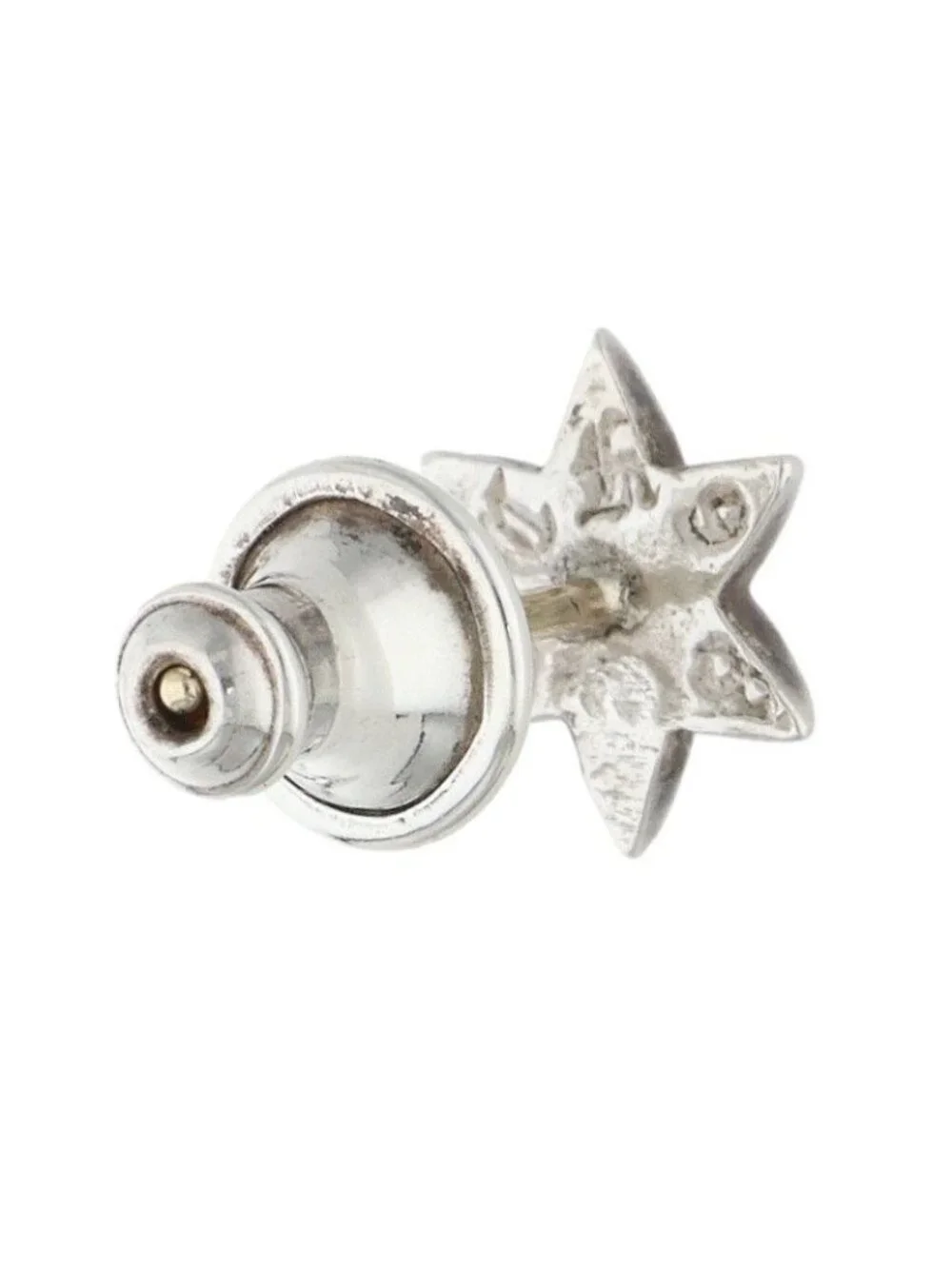 Chrome Hearts CO Star Dmnd Stud Silver Earrings